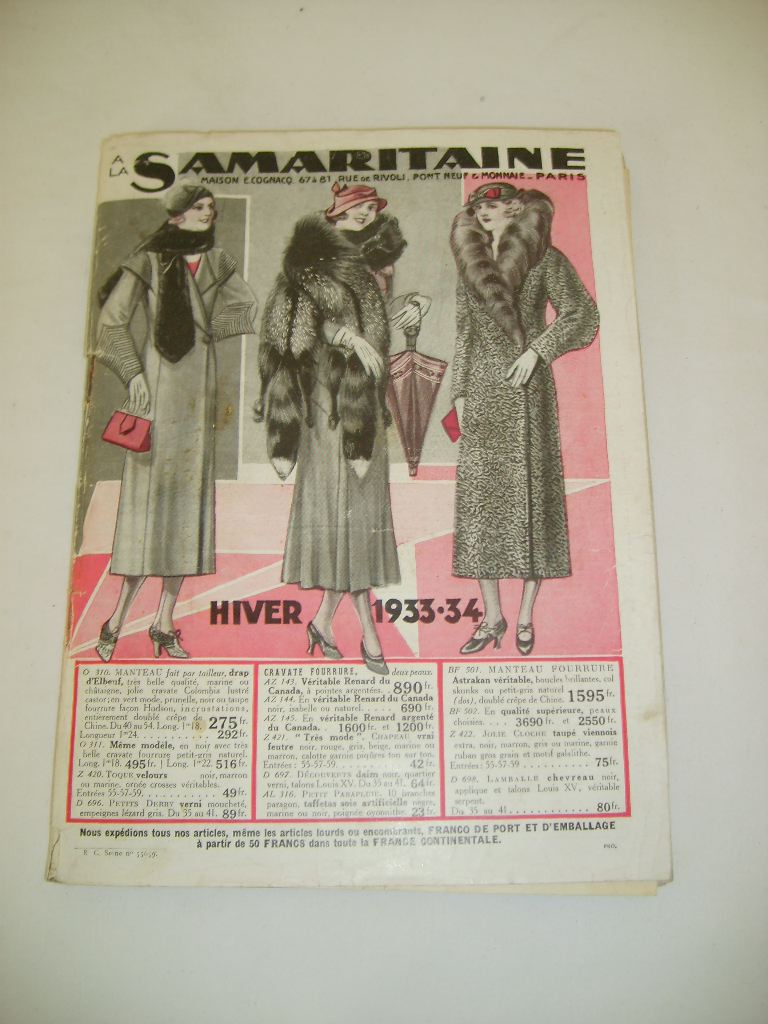  - A la Samaritaine. Hiver 1933-34.