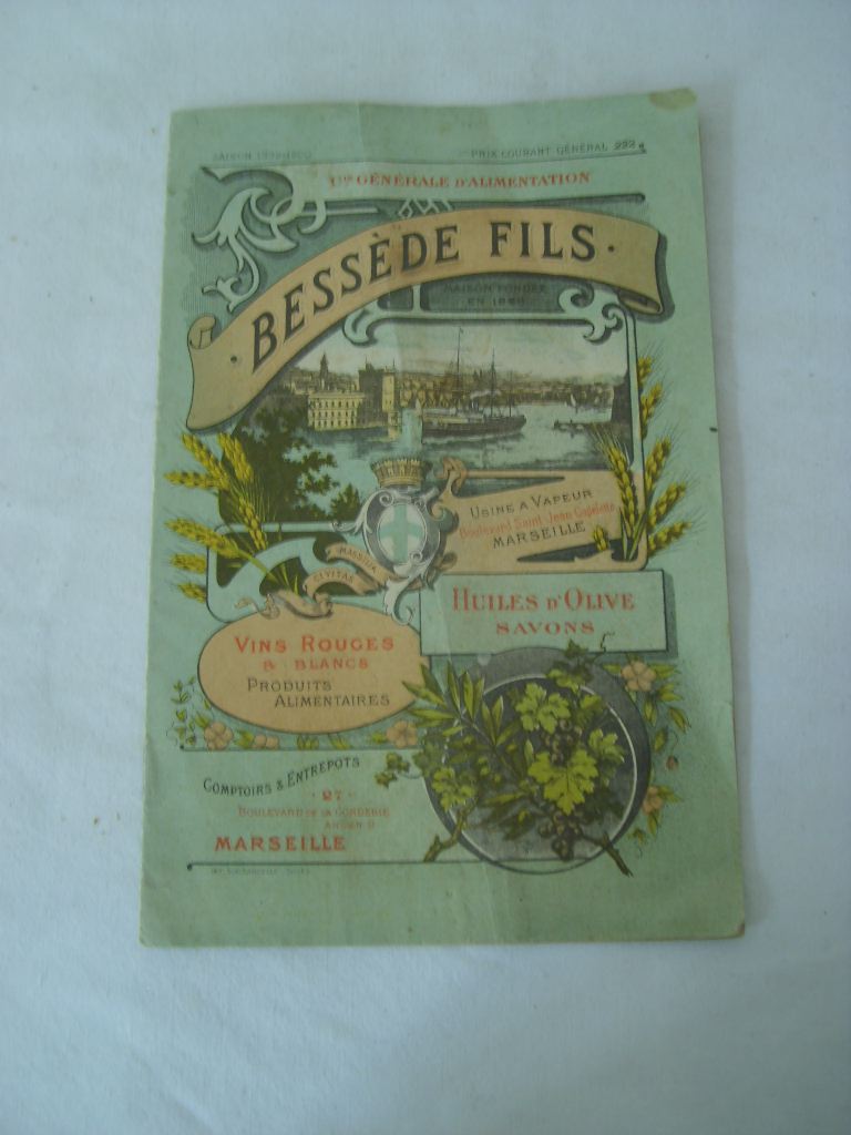  - BESSEDE Fils. Marseille. Cie Gnrale d'Alimentation. Saison 1899-1900.