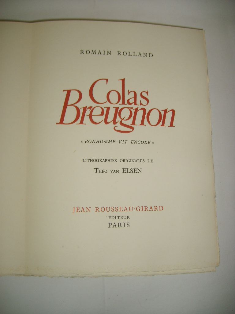 ROLLAND (Romain) - Colas Breugnon. 