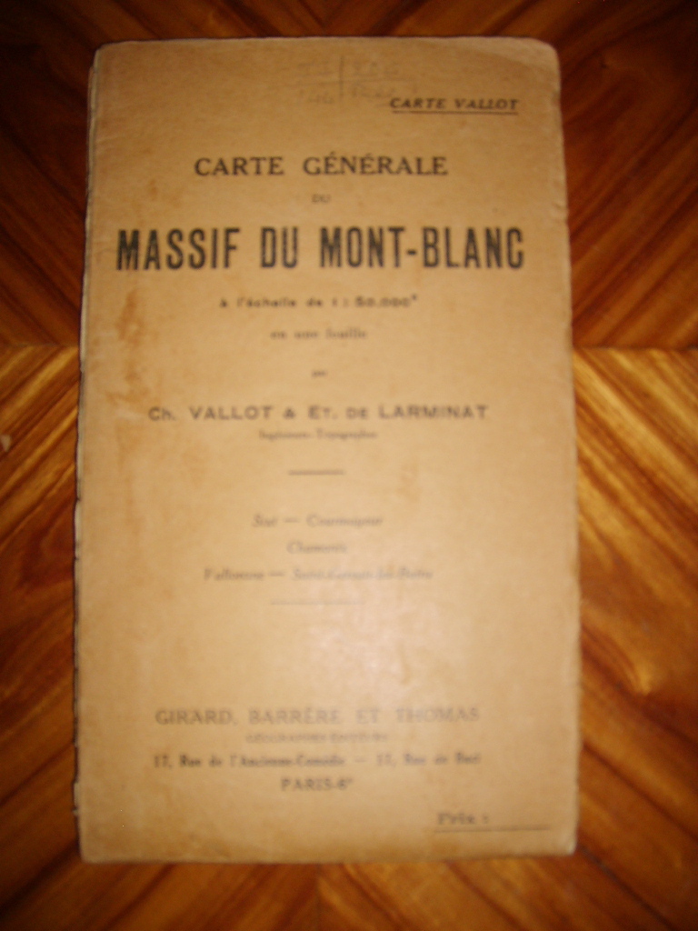 VALLOT (CH.) & LARMINAT (ET. DE) - Carte gnrale du massif du Mont-Blanc.