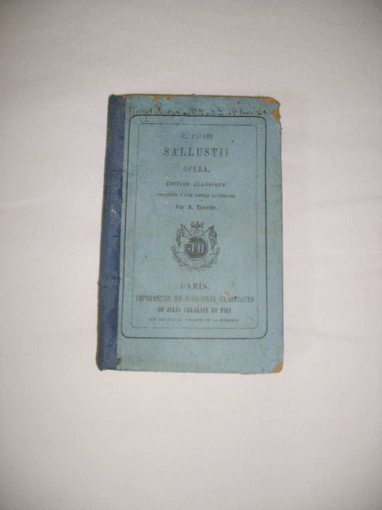 SALLUSTE - C. CRISPI SALLUSTII OPERA. Edition classique prcde d'une notice littraire par D. TURNEBE.