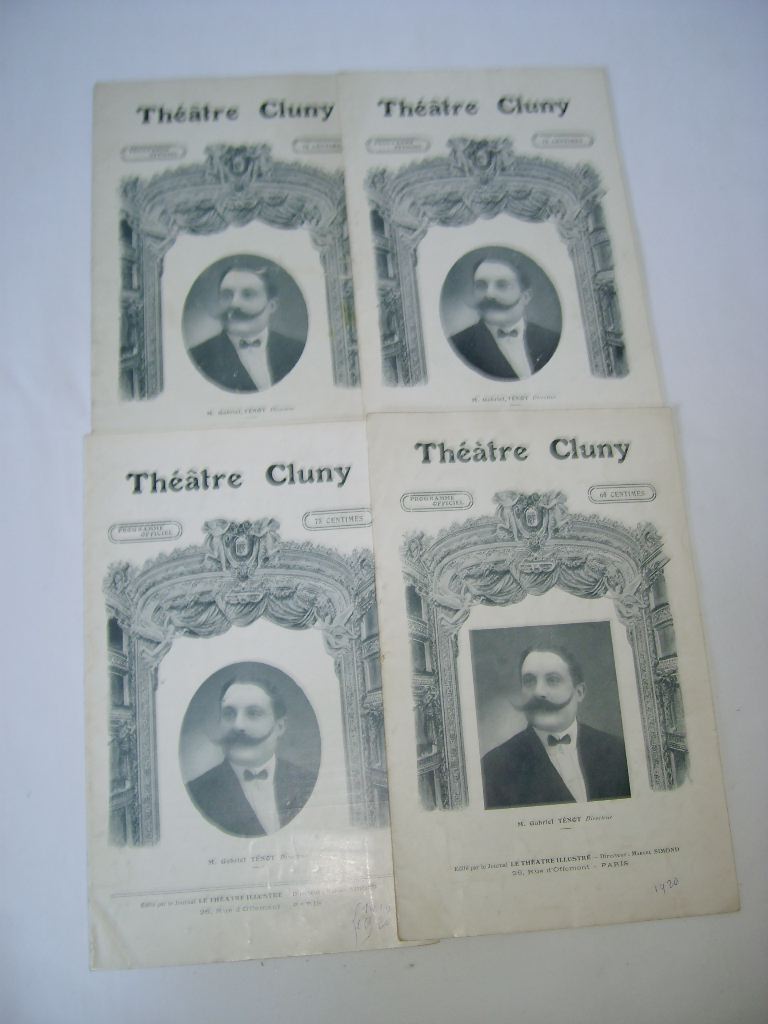  - Quatre programmes officiels du Thtre Cluny.