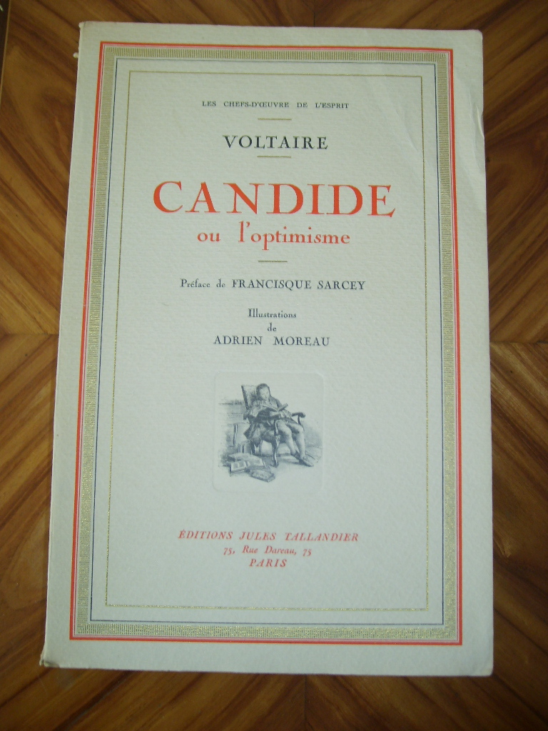 VOLTAIRE (FRANOIS-MARIE AROUET DIT) - Candide ou l'optimisme.