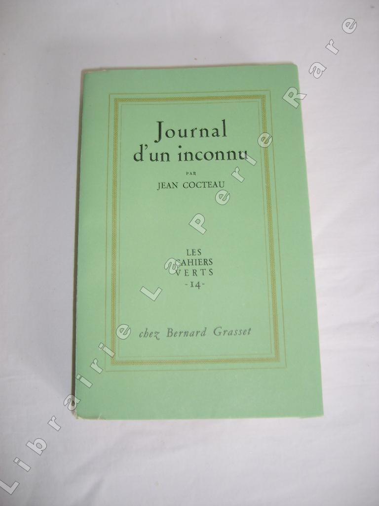 COCTEAU (JEAN) - Journal d'un inconnu.