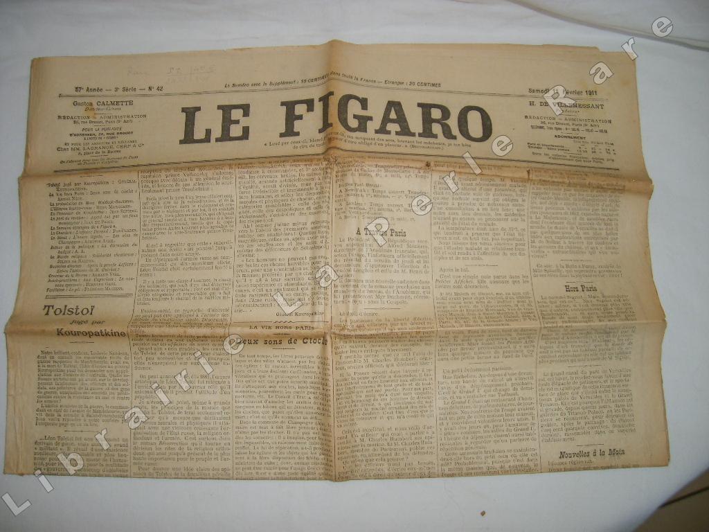  - Le Figaro. Samedi 11fvrier 1911. N 42.