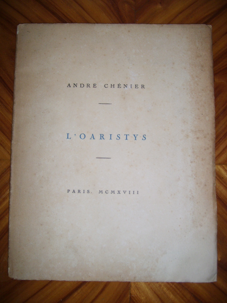 CHENIER (ANDR) - L'Oaristys.