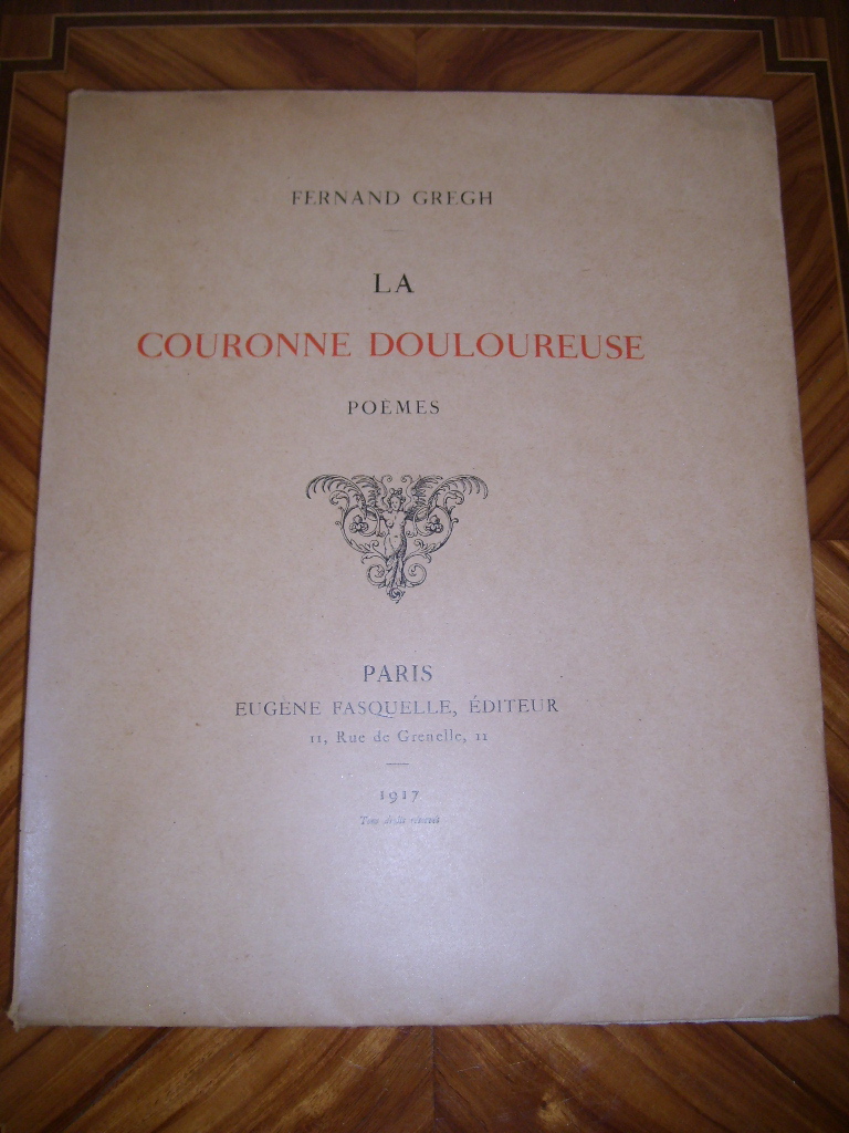 GREGH (Fernand) - La couronne douloureuse. Pomes.
