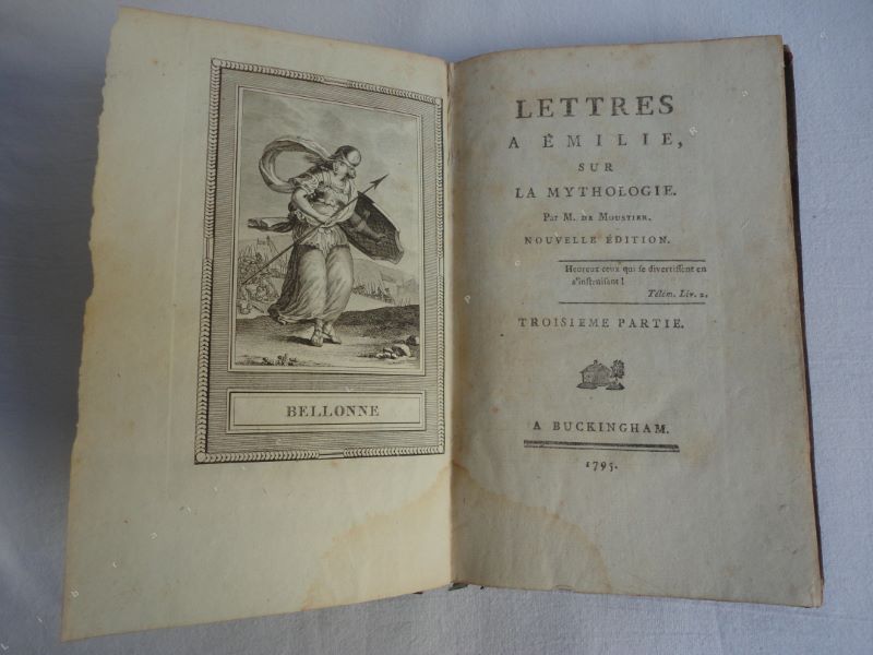 DEMOUSTIER (Charles-Albert) - Lettres  Emilie sur la mythologie. Parties 3 et 4.