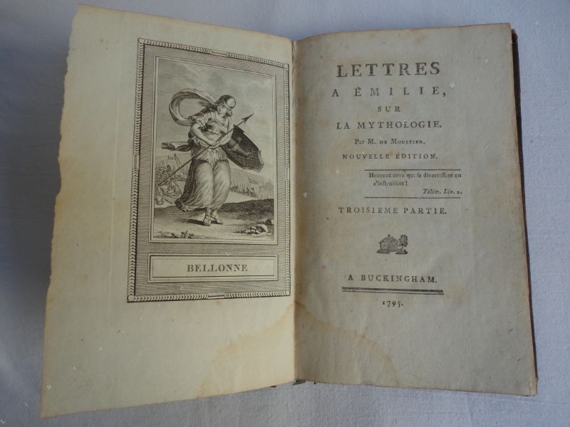 DEMOUSTIER (Charles-Albert) - Lettres  Emilie sur la mythologie. Parties 3 et 4.