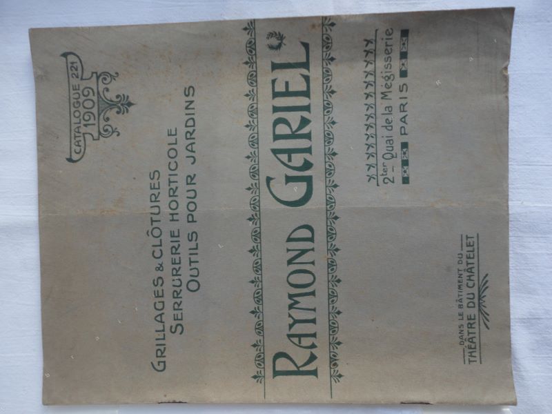  - Raymond GARIEL. Catalogue 221, 1909.