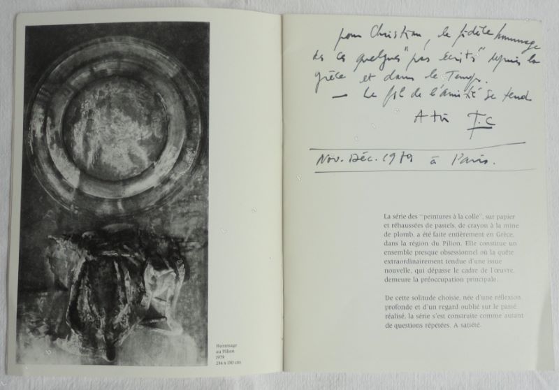 FEUGAS (Jean-Claude de) - Augusto Pavanel. Hommage au Pilion. Catalogue d'exposition.