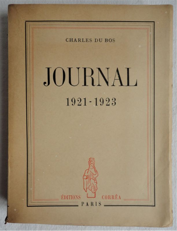 DU BOS (Charles) - Journal 1921-1923.
