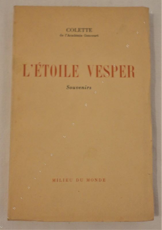 COLETTE - L'toile Vesper. Souvenirs.
