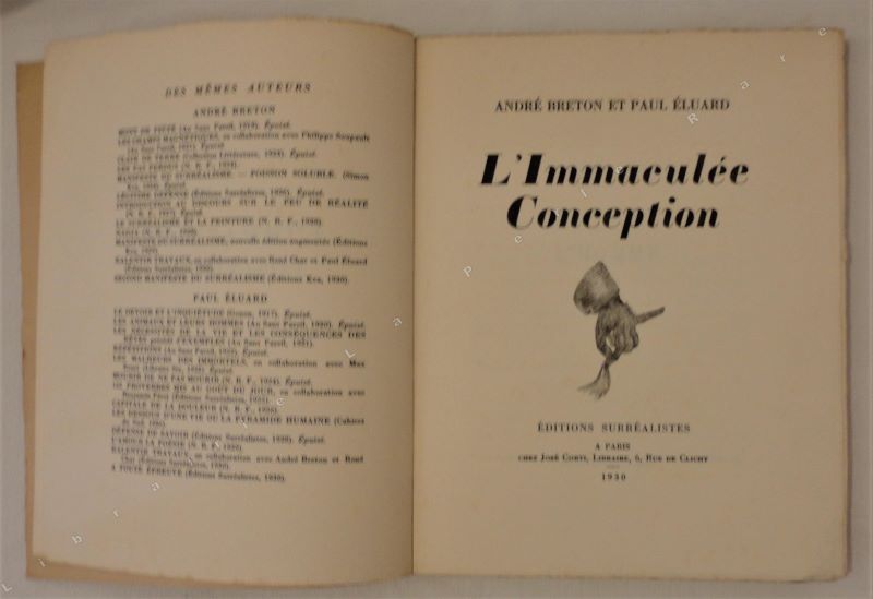 BRETON (Andr) & ELUARD (Paul) - L'immacule conception.