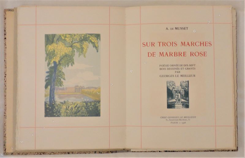 MUSSET (Alfred de). - Sur trois marches de marbre rose.