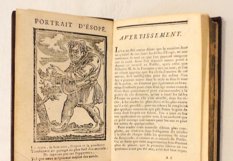 [ESOPE]. - [les fables d'Esope mises en franais avec le sens moral en quatre vers ; et une figure  chaque fable.]
