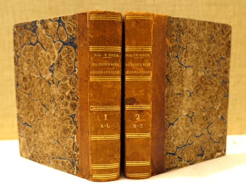 MALTE-BRUN (Conrad). - Dictionnaire gographique portatif, contenant la description gnrale et particulire des cinq parties du monde connu, revu... et prcd d'un vocabulaire de mots gnriques... par M. Malte-Brun,... augment de plus de 20,000 articles qui ne se trouvent dans aucune dition des dictionnaires dits de Vosgien, par M. le Dr Friville et M. Flix Lallement.