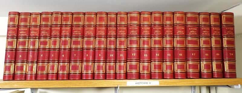 THIERS (Adolphe) - Histoire du Consulat et de lEmpire, faisant suite  lhistoire de la rvolution franaise.�20 volumes, sans la table analytique ni l'atlas.