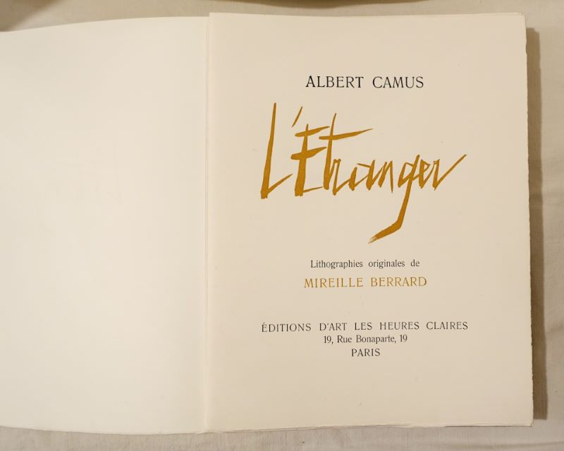 CAMUS (Albert). - L'tranger.