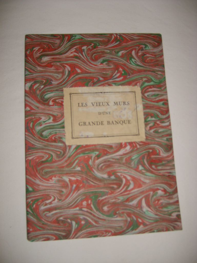 LA VALLEE POUSSIN (L. de) - Les vieux murs d'une grande banque.