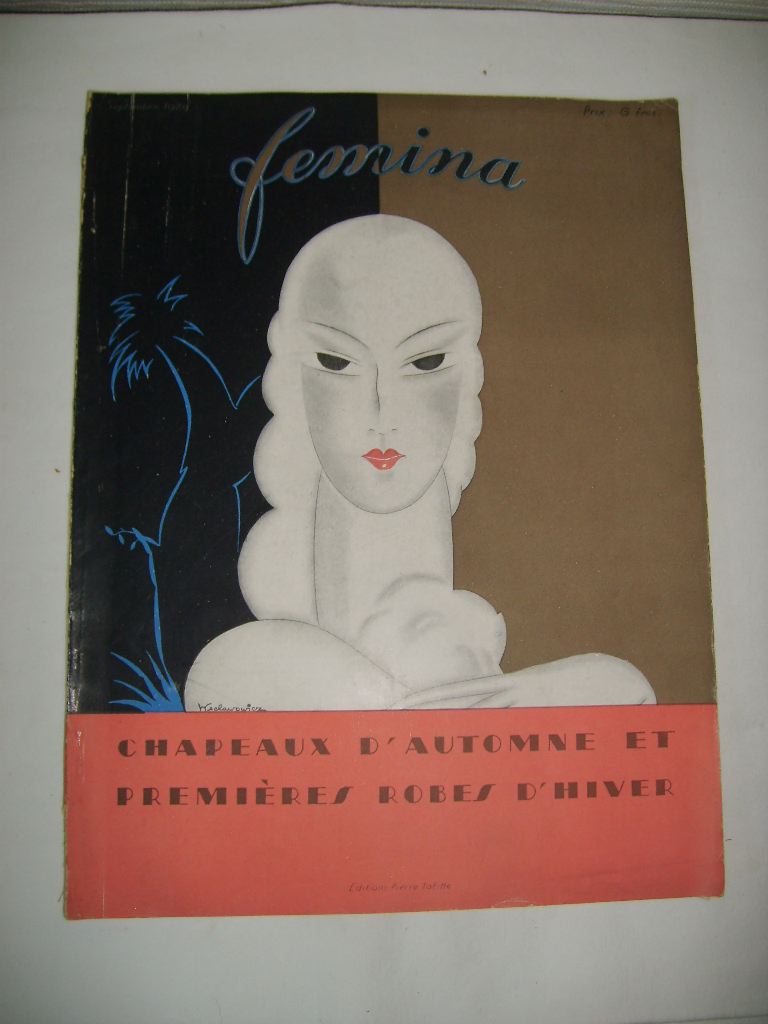  - Revue FEMINA. Chapeaux d'automne et premires robes d'hiver.